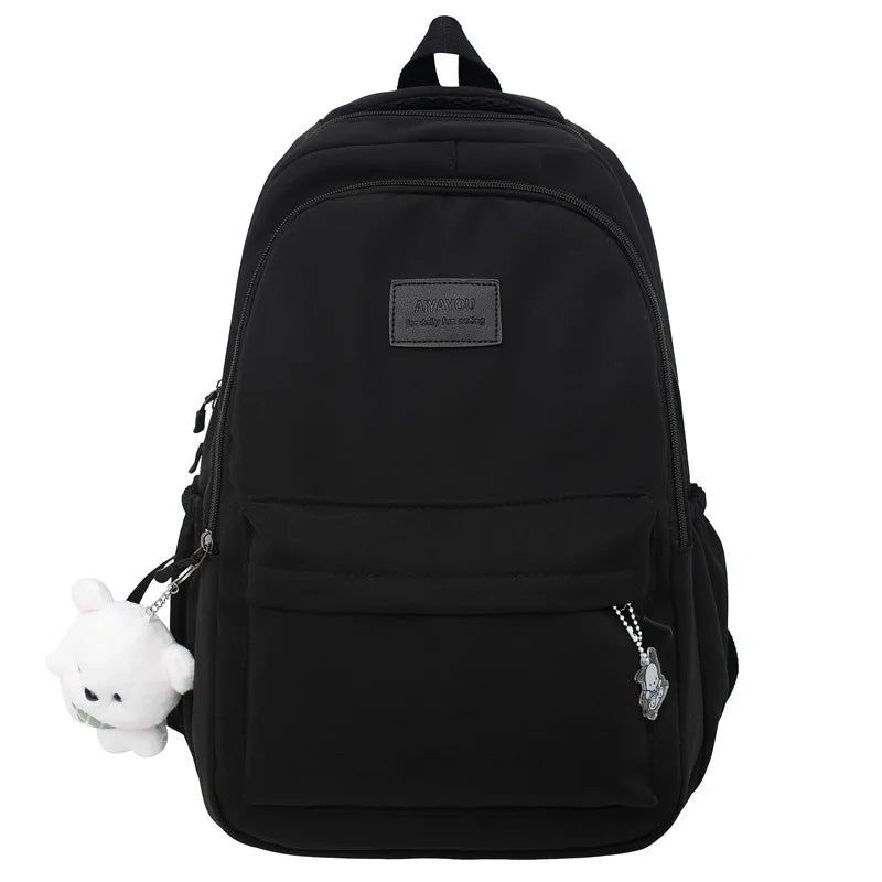 New Female Fashion Lady High Capacity Waterproof College Backpack Trendy Women Laptop School Bags Cute Girl Travel Book Bag Cool – pink / L32cmW20cmH45cm