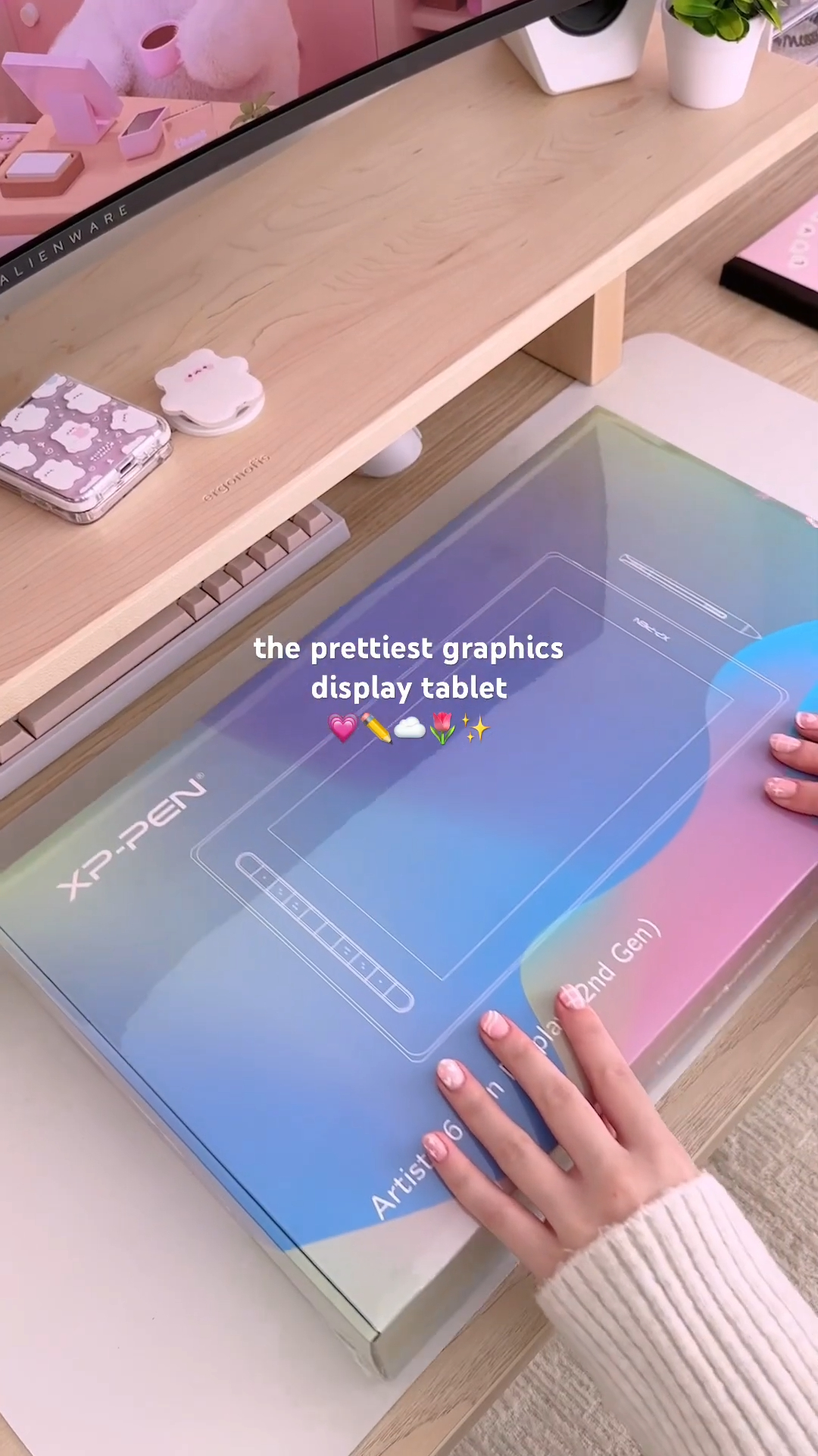 The prettiest graphics display tablet 💗☁️✏️✨🌷 #xppen #digitalart #pentablet