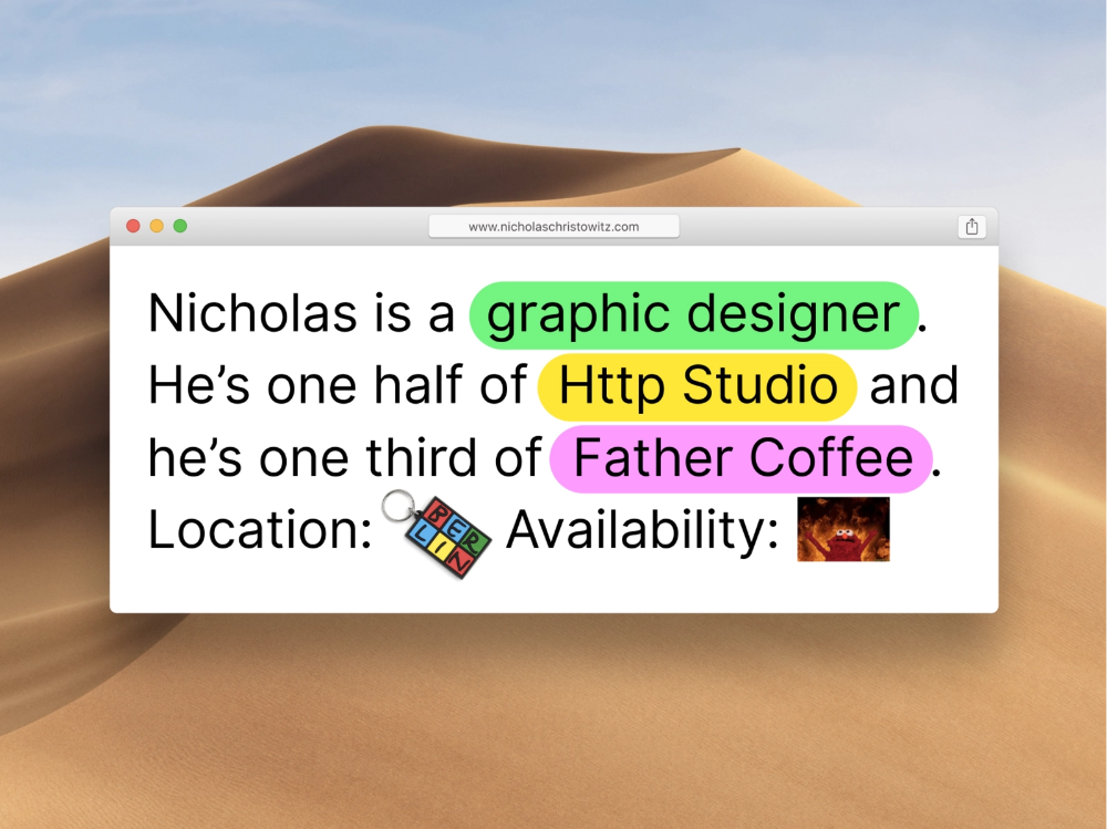 Nicholas Christowitz Website 2019